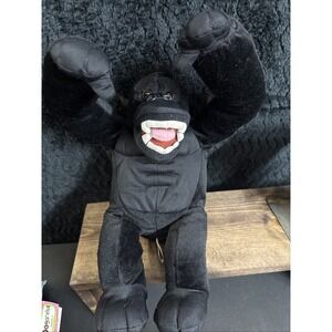 King Plush King Kong Gorilla Plush 2005 Black Stuffed Animal 15" PA-7453